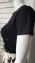 Blusa Preta Com Aplicação De Pérolas - Abba Moda Evangélica
