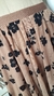 Saia em Tule Marrom Com Floral Em Alto Relevo - Abba Moda Evangélica