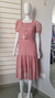 Vestido Em Tule Com Cinto Rose - comprar online