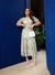 Vestido Em Malha Laise Floral Com Cinto