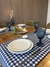 Set de caminitos protectores de mesa cuadrillé azul - comprar online