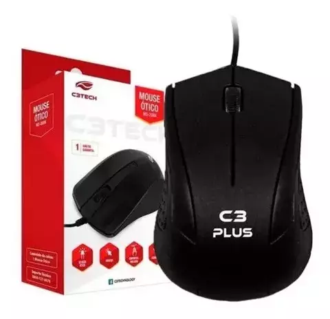 Mouse Óptico USB com Fio MS-27 C3tech