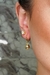 Brinco Argolinha Pequena Com Bola Dourada Banhado Em Ouro 18k