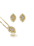 Conjunto Brinco e Colar Com Pedras De Zircônia