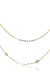 Colar Duplo Corrente Lisa Corrente Trabalhada Banhado Em Ouro 18k - comprar online