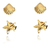 Duo Marinho Folheado Em Ouro 18k