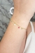 Pulseira De Zircônias Coloridas Banhado A Ouro 18k