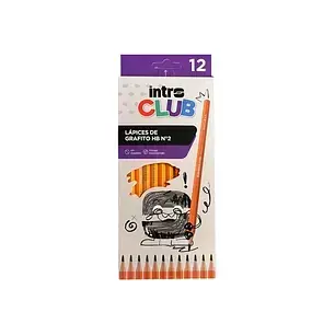 Lapices Grafito Intro Club x12 Unidades