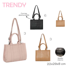 Tote Bag Trendy Negro 18982 - ZATIMA MAYORISTA