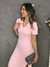 Vestido Golinha Polo Feminino longo manga curta Tubinho Fendas Laterais Luxo Malha Moletinho - (cópia) - (cópia)