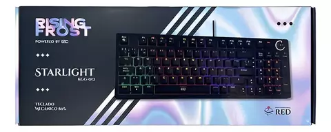 Teclado Gamer Mecánico Pc Rising Frost 80% Usb Switch Red - Negro - Español Latinoamérica - comprar online