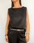 Musculosa Saten Negro Saya