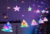 Cascata com 110 LEDs Estrela com estrela e estrela com árvore ambas 9 colorido e 9 branco quente 2,5 metros bivolt. - comprar online
