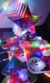 Cascata com 135 LEDs Colorido fio de fada PVC figuras natalinas 3 metros bivolt. - Nova Luminaria