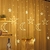 Cascata com 150 LEDs Branco Quente fio de Fada estrela e lua na ponta 8 funções 2,5 metros bivolt. - Nova Luminaria