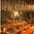 Cortina com 320 LEDs Branco Quente 6mx0,8m 8 funções bivolt uso externo IP44. - Nova Luminaria