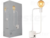 Luminária de mesa Aramis com entrada USB 40X21cm aço branco fosco. - comprar online