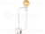 Luminária de mesa Aramis com entrada USB 40X21cm aço branco fosco. - Nova Luminaria