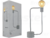 Luminária de mesa Aramis com entrada USB 40X21cm aço cinza. na internet