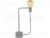 Luminária de mesa Aramis com entrada USB 40X21cm aço cinza. - Nova Luminaria