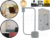 Luminária de mesa Aramis com entrada USB 40X21cm aço cinza. - comprar online