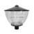 Luminária decorativa em acrílico prismática 22" com tampa cônica em alumínio e base fundida para poste 60,3mm E-40. - comprar online