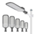 Imagem do Luminária pública LED Metrópole G2 200W 5000K 34000 lúmens autovolt pescoço 62mm com INMETRO.
