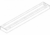 Luminária de sobrepor alto rendimento e fechada com difusor transparente para 1 lâmpada 9/10W 60cm. - Nova Luminaria