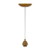 Pendente dourado 1,00m com soquete E-27 rosca longa completo para 1 lâmpada. - comprar online