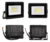 Refletor Com Sensor De Presença embutido Led 20w Fotocélula Bivolt 6500k Preto.