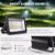 Refletor LED COB 400W Preto 3000K branco quente IP66 bivolt.