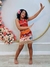 Fantasia Infantil Moana Com Colar e Cinto Faixa Festas (1130VL) - comprar online