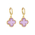 Conjunto Dourado Trevo Rosa - Royelle
