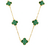 Conjunto Dourado Trevo Verde na internet