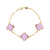 Conjunto Dourado Trevo Rosa - comprar online