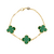 Conjunto Dourado Trevo Verde - comprar online
