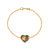 Pulseira Dourada Autismo Formato Coração - comprar online
