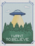 Padrão de ponto cruz, em PDF, "I want to believe"