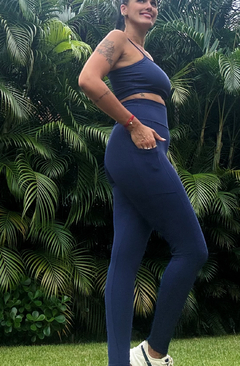 Conjunto legging compressão azul Marinho - loja online