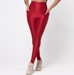 Legging Canelada compressão com bolso Vermelha - comprar online