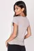 Blusa Manga Curta Leve Cinza Claro - comprar online