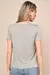 Blusa de Manga Curta com Decote em V Verde Sálvia - comprar online