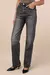 Calça Jeans Feminina Preta Desbotada Reta e Cintura Alta - comprar online