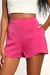 Shorts Magenta Satin Cintura Alta - comprar online