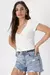 Shorts Jeans Desbotado Cintura Alta