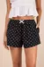 Mini Shorts Preto de Bolinhas com Laço na internet
