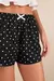 Mini Shorts Preto de Bolinhas com Laço - loja online