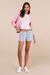 Shorts de Popeline Algodão Listrado Azul e Branco - Algo Novo