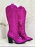 Botas metálicas rosa