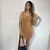 Vestido liso tirantes - nude